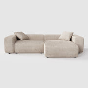 Corduroy Modular Wide Seat Chaise Sofa Block