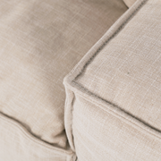 Elegant Linen Tofu Block Fabric Down Sofa