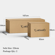 Cloud Elephant Ears Folding Corner Sofa Bed with Storage