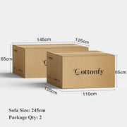 Corduroy Modular Wide Seat Chaise Sofa Block