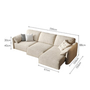 Convenient Remote Control Modular Chaise Sofa Bed