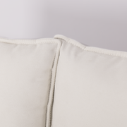 Creamy Tofu Block Pullout Sofa Bed with Storage