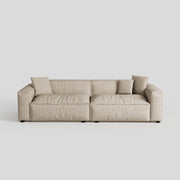 Elegant Linen Tofu Block Fabric Down Sofa