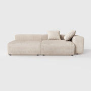 Corduroy Modular Wide Seat Chaise Sofa Block