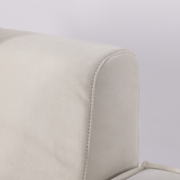 Creamy Tofu Block Pullout Sofa Bed with Storage