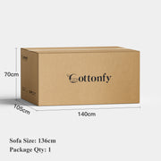 Elegant Linen Tofu Block Fabric Down Sofa