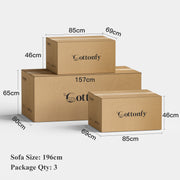 Cream Convertible Sleeper Sofa Bed with Drawers