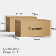 Elegant Linen Tofu Block Fabric Down Sofa