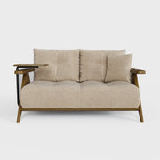 Foldable Matte Fabric Solid Wood 3 Mode Sofa Bed