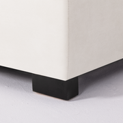 Creamy Tofu Block Pullout Sofa Bed with Storage