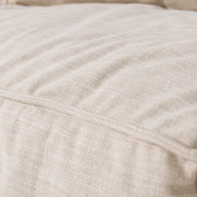 Elegant Linen Tofu Block Fabric Down Sofa