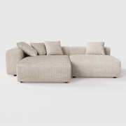 Corduroy Modular Wide Seat Chaise Sofa Block