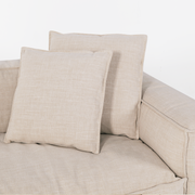 Elegant Linen Tofu Block Fabric Down Sofa
