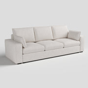 Creamy Tofu Block Pullout Sofa Bed with Storage